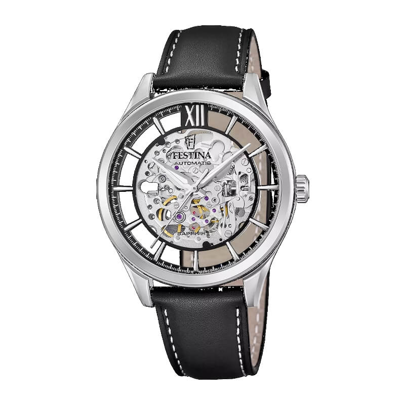 montre-Homme-FESTINA-automatique-acier-et-cuir-noir-des-idees-bijoux-thomas-javon-F20793-1 Montre Homme FESTINA Automatique cuir noir F20793/1