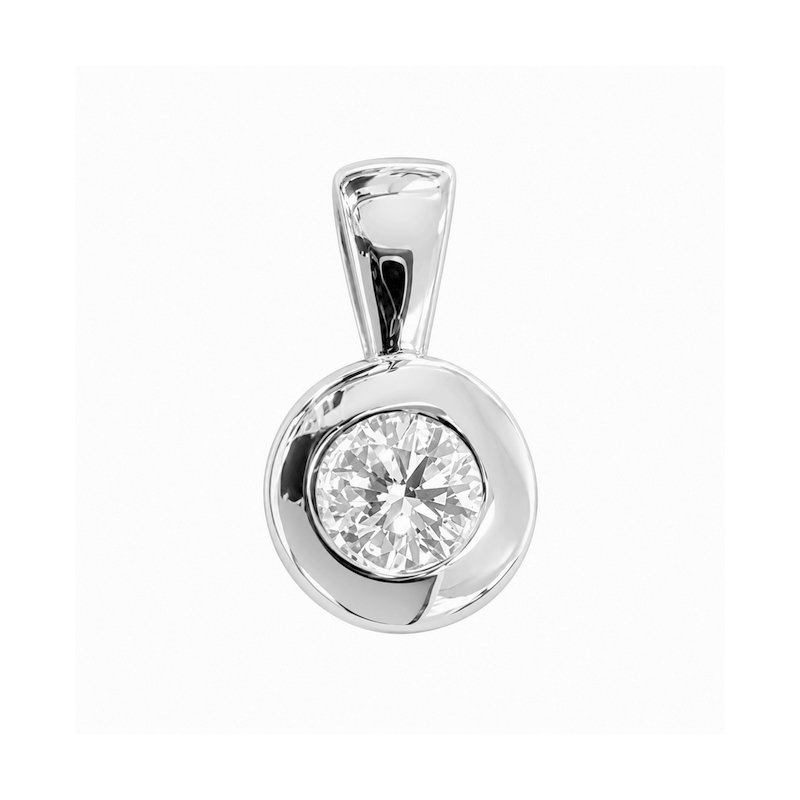 Pendentif Or blanc et Diamant HAMPTONS Thomas JAVON