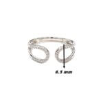 Bague Or blanc et Diamants THOMAS JAVON, largeur