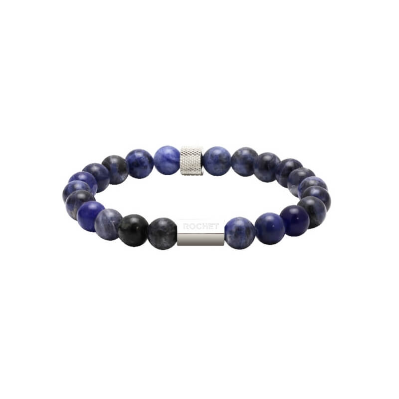 Bracelet Homme Acier inoxydable et Lapis-lazuli ROCHET