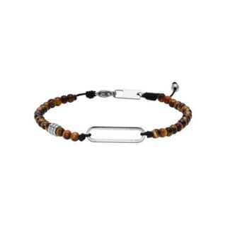 Bracelet Homme Acier inoxydable et Œil de tigre