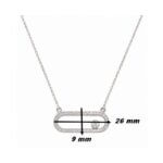 Collier Or blanc et Diamants HAMPTONS by Thomas JAVON, dimensions.
