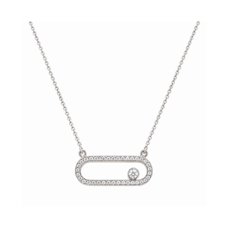 Collier Or blanc et Diamants HAMPTONS by Thomas JAVON