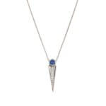 Collier Or blanc Saphir et Diamants Thomas JAVON